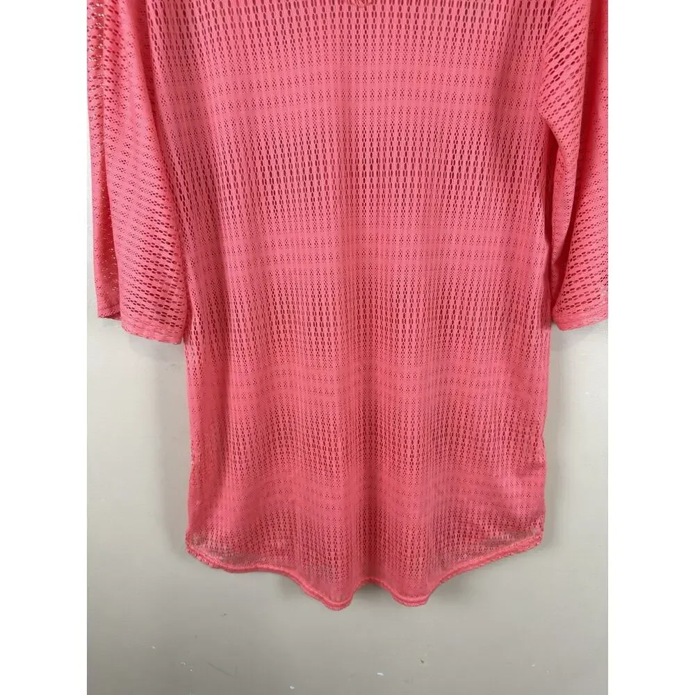 O'Neill Women’s Cover-up Mesh Swimsuit Orange Beach Resortwear Tunic Size XS/S